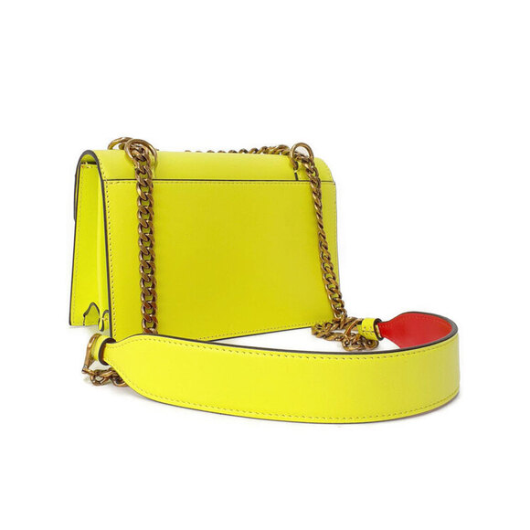 Christian Louboutin Elisa Calf Paris bag neon yellow - Picture 2 of 9